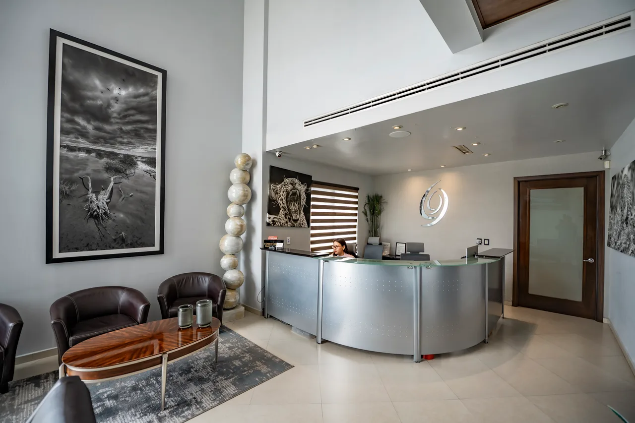 Recepción de Klida, junto a la sala de espera